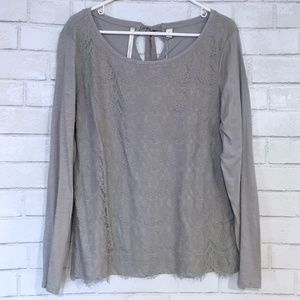 Lauren Conrad Lace Long Sleeve Tee
